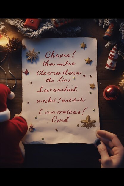 carta de navidad infantil hecha por uno mismo