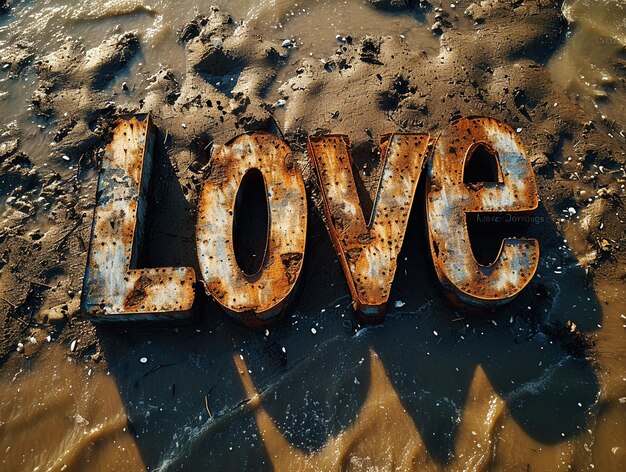 Foto una carta en relieve aparece en la playa.