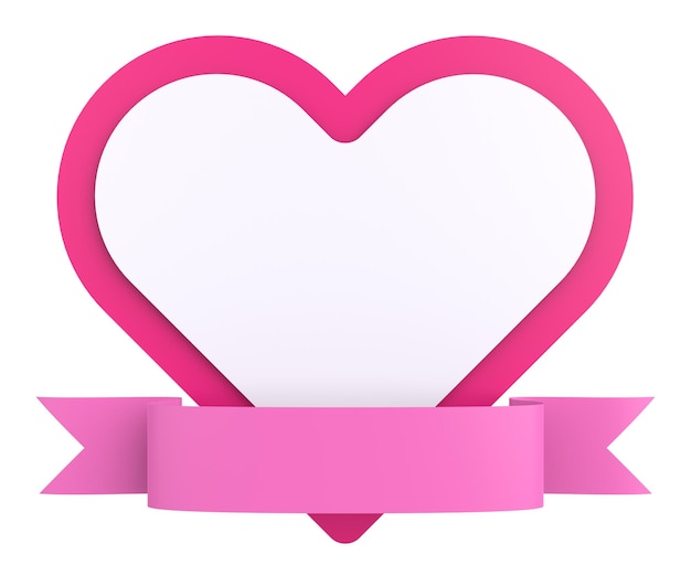 Cartão de amor 3D Bandeira de amor ilustração 3D