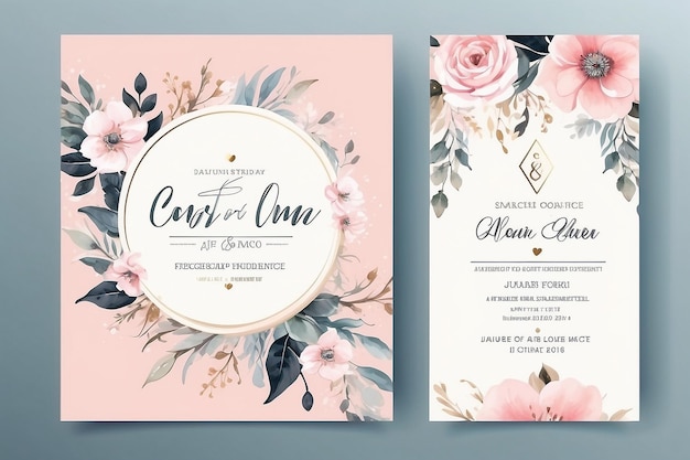 Cartão de convite de casamento com design elegante e sofisticado Banner de conferência de negócios