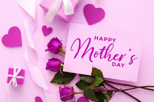 Cartão de dia das mães com fundo bonito Feliz dia das mães Melhor cartão de saudação de mãe
