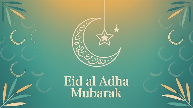 Cartão de felicitação de Eid al-Adha Mubarak