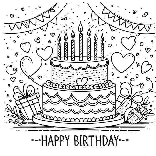 Cartão de felicitações de aniversário