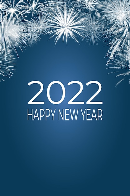 Cartão de felicitações feliz ano novo 2022 ilustração de banner de férias