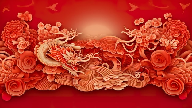 Cartão de felicitações para o Ano Novo Chinês