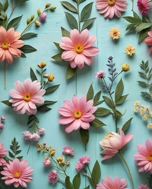 Foto cartão de flores bonitas