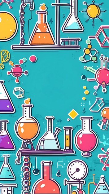 Foto cartão de informação científica modelo de laboratório de revistas flyear cartazes livro química infográfico