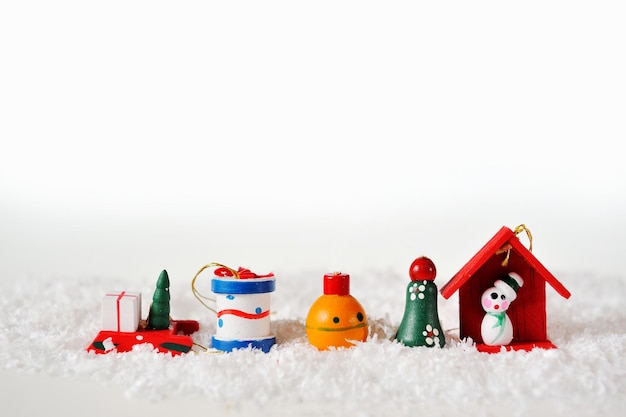 Cartão de Natal com doces de casa na árvore de Natal