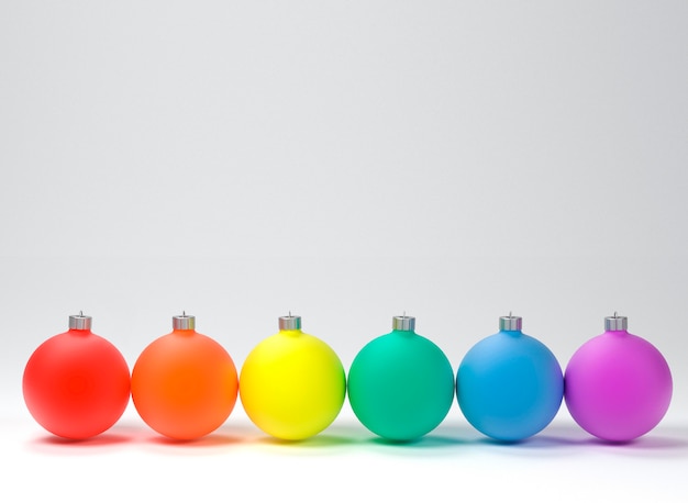 Cartão de Natal, cores da bandeira do orgulho LGBT