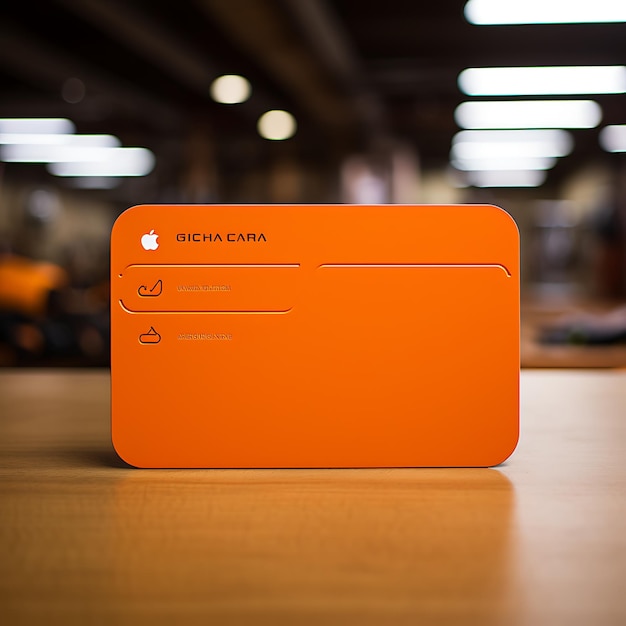 Foto cartão de nome fitness gear store cartão de visita vibrant orange color matte bussines ideia de conceito