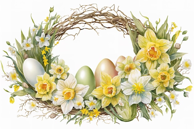 Cartão de Páscoa com ovo e corações