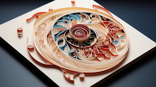 Cartão de Quilling com intrincado papel árabe