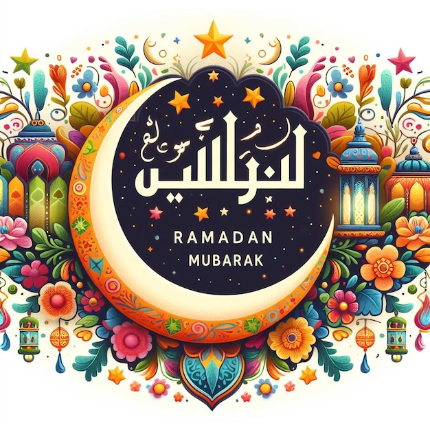 Cartão de Ramadan Mubarak Banner HD