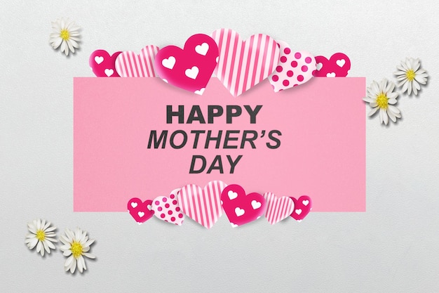 Cartão de saudação com texto Feliz Dia da Mãe