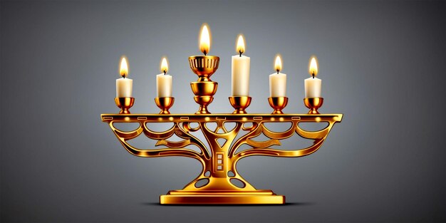 Foto cartão de saudação de hanukkah, feriado judaico, símbolos tradicionais de hanukkah, estrela de david, hanukkah de design plano