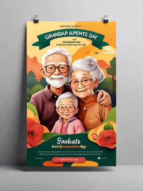 Foto cartão de saudação do dia dos avós