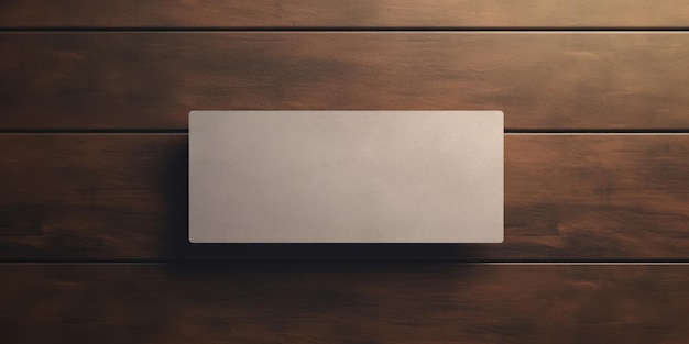 Foto cartão de visita branco profissional em fundo de madeira modelo de design de cartão branco com textura de madeira