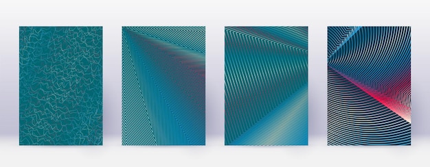 Cartão de visita de arte Folheto moderno com linhas abstratas