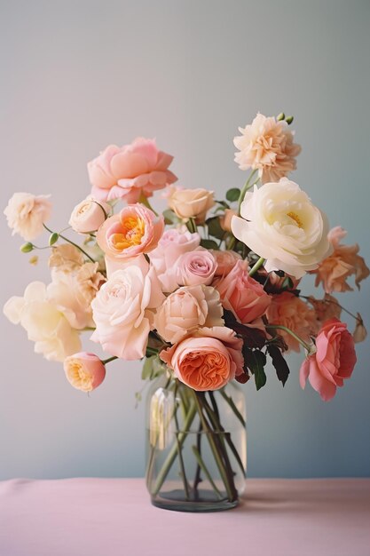 Cartão do Dia da Mãe Dia Internacional da Mulher Flores de fundo