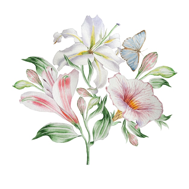 Cartão floral com flores