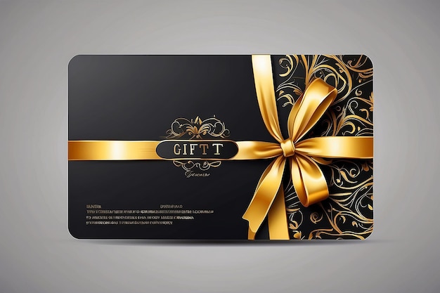 Cartão-presente com Golden Title Vector Mockup com placeholder