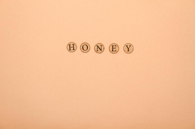 Cartas com texto de mel