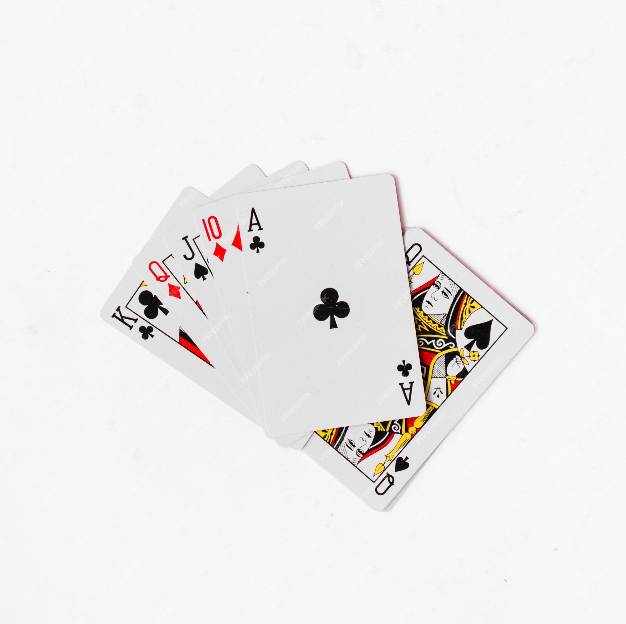 Cartas de jogar baralho completo fundo branco mockup