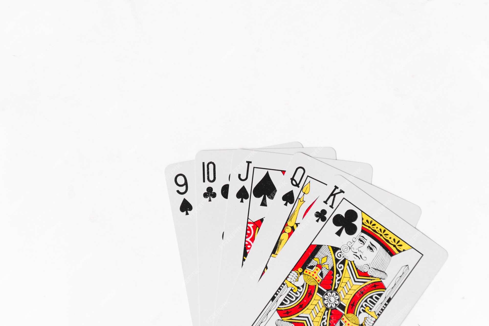 Cartas de jogar baralho completo fundo branco mockup