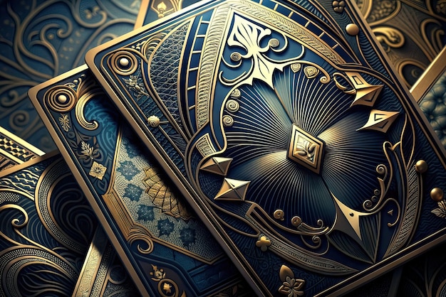 Cartas de jogo de póquer e blackjack extremamente luxuosas e realistas