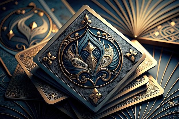 Cartas de jogo de póquer e blackjack extremamente luxuosas e realistas