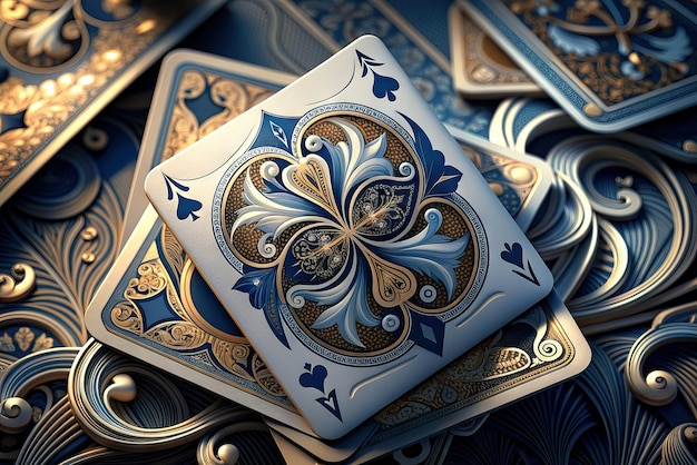 Cartas de jogo de póquer e blackjack extremamente luxuosas e realistas