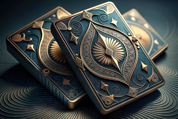 Cartas de jogo de póquer e blackjack extremamente luxuosas e realistas