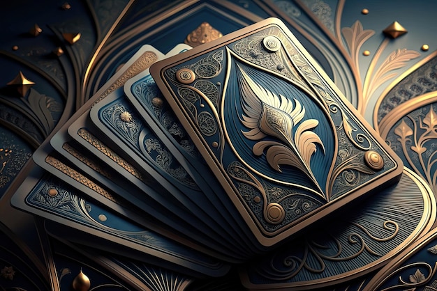 Cartas de jogo de póquer e blackjack extremamente luxuosas e realistas
