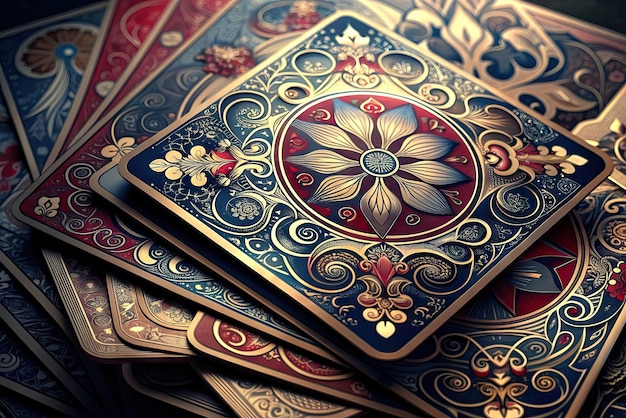 Cartas de jogo de póquer e blackjack extremamente luxuosas e realistas