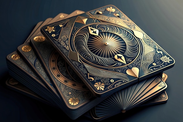 Cartas de jogo de póquer e blackjack extremamente luxuosas e realistas