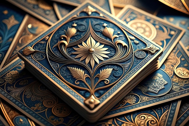 Cartas de jogo de póquer e blackjack extremamente luxuosas e realistas