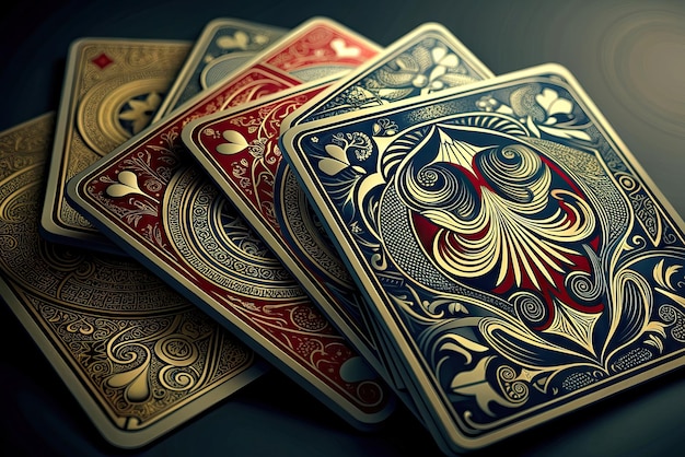 Cartas de jogo de póquer e blackjack extremamente luxuosas e realistas