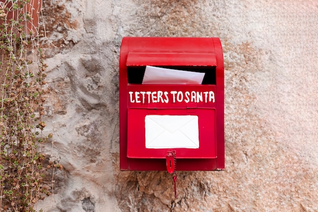 Foto cartas para la decoración navideña del buzón de santa.