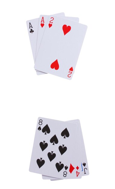 Cartas isoladas em branco