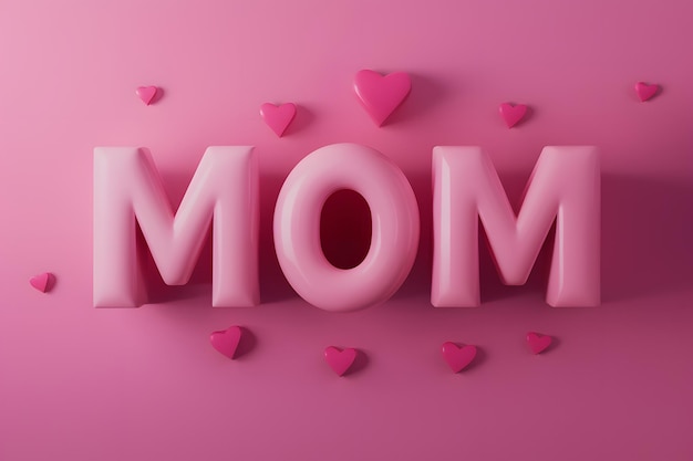 Foto las cartas de mamá en 3d forman una declaración de amor abstracta.