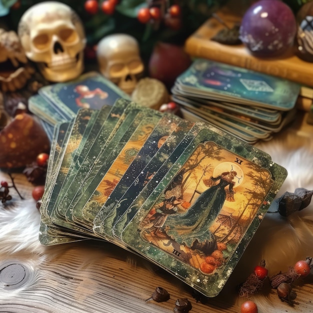 Foto las cartas de tarot de adivinación mística una herramienta poderosa para la guía espiritual y la perspicacia un vistazo