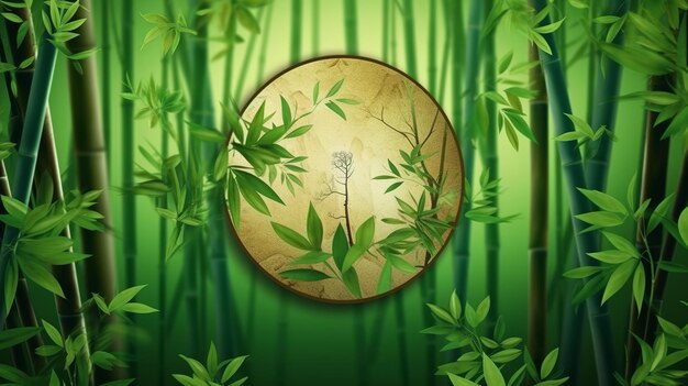 Foto cartaz de banner de fundo do dia mundial do bambu com bambu branco em 18 de setembro generative ai