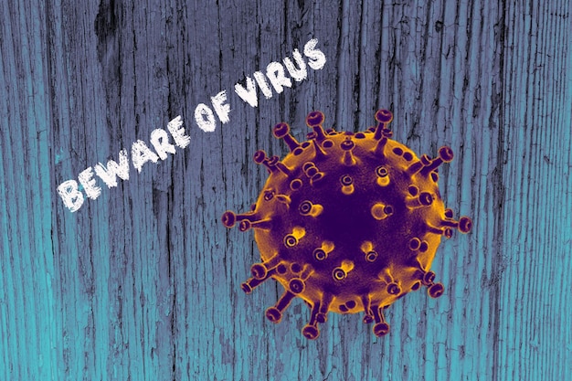 Foto cartaz de conscientização do conceito de prevenção e quarentena de coronavírus covid19