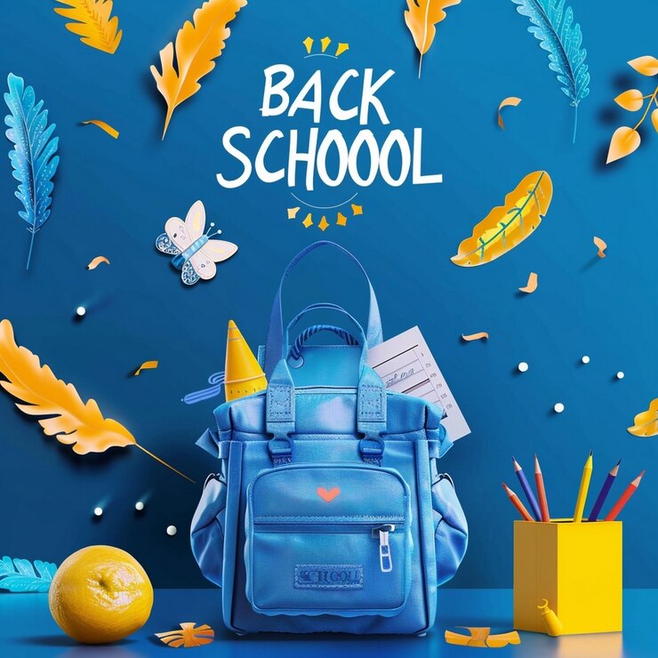 Foto cartaz de volta à escola
