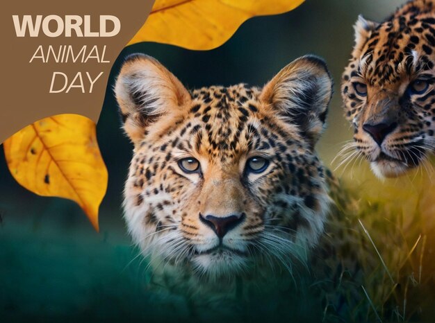 Foto cartaz do dia mundial dos animais