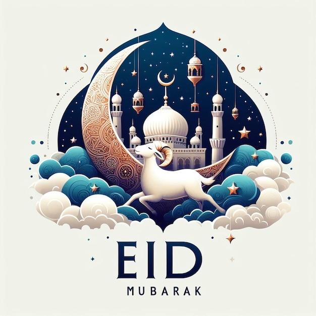 cartaz do Eid ui Adha Mubarak