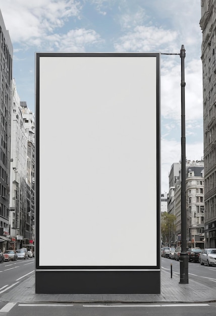Foto cartaz em branco na rua