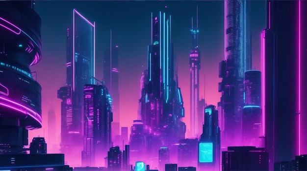 Cartaz estilo retrowave ou synthwave papel de parede fundo cartaz grade noturna