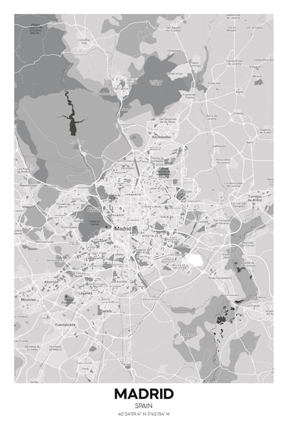 Cartaz madrid espanha mapa