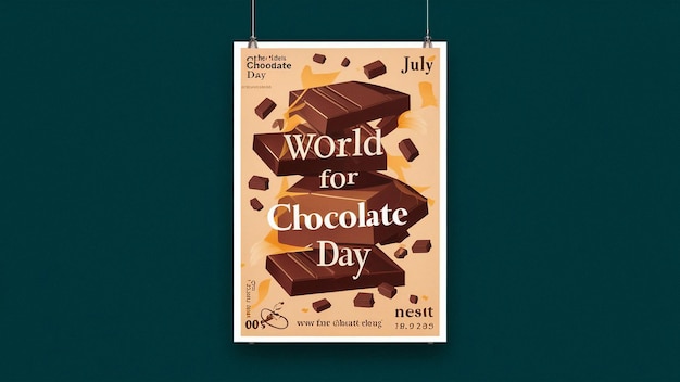 cartaz para o dia do chocolate que diz dia mundial do chocolate